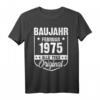Baujahr Februar 1975 Vintage Mann Frau 47. Geburtstag T-Shirt – Lustiges Geburtstagsgeschenk für Männer und Frauen mit Jahrgang 1975