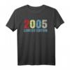 Limited Edition 2005 Geburtstag Jahrgang 15 T-Shirt – Retro Geschenkidee für Männer, Frauen & Paare zum 15. Geburtstag