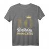 Kinder 10. Geburtstag Mädchen Geschenk - Prinzessin Jahrgang 2013 Süßes T-Shirt mit Krone für Geburtstagsfeier & Party