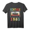 1981 Geschenk T Shirt - Vintage Retro Geburtstag T-Shirt für den Jahrgang 1981, perfekt für Jubiläum und Nostalgie-Fans