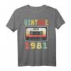 1981 Geschenk T Shirt - Vintage Retro Geburtstag T-Shirt für den Jahrgang 1981, perfekt für Jubiläum und Nostalgie-Fans