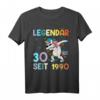 30. Geburtstag T-Shirt für Mann Jahrgang 1990 – Lustiges Einhorn Geschenk & Party Deko für den besonderen Tag