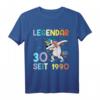 30. Geburtstag T-Shirt für Mann Jahrgang 1990 – Lustiges Einhorn Geschenk & Party Deko für den besonderen Tag