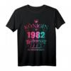 Geburtsjahr 1982 Königin Zur Perfektion Gereift Geburtstag T-Shirt – Vintage Design für Frauen, perfekt als Geschenk zum 1982 Geburtstag