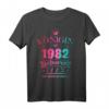 Geburtsjahr 1982 Königin Zur Perfektion Gereift Geburtstag T-Shirt – Vintage Design für Frauen, perfekt als Geschenk zum 1982 Geburtstag
