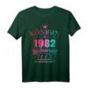 Geburtsjahr 1982 Königin Zur Perfektion Gereift Geburtstag T-Shirt – Vintage Design für Frauen, perfekt als Geschenk zum 1982 Geburtstag