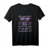 Witziges 61. Geburtstag T-Shirt für Damen – Originelles Geschenk für Frauen Jahrgang 1960 mit Spruch, Herz-Brille und Regenbogen-Design