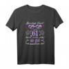 Witziges 61. Geburtstag T-Shirt für Damen – Originelles Geschenk für Frauen Jahrgang 1960 mit Spruch, Herz-Brille und Regenbogen-Design