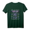 Witziges 61. Geburtstag T-Shirt für Damen – Originelles Geschenk für Frauen Jahrgang 1960 mit Spruch, Herz-Brille und Regenbogen-Design