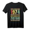 49. Geburtstag T-Shirt für Jahrgang 1974 - Lustiges Geschenk mit Spruch 'Oldtimer 1974 Guter Gebraucht' für Sie und Ihn