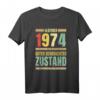 49. Geburtstag T-Shirt für Jahrgang 1974 - Lustiges Geschenk mit Spruch 'Oldtimer 1974 Guter Gebraucht' für Sie und Ihn