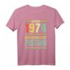 49. Geburtstag T-Shirt für Jahrgang 1974 - Lustiges Geschenk mit Spruch 'Oldtimer 1974 Guter Gebraucht' für Sie und Ihn