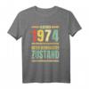 49. Geburtstag T-Shirt für Jahrgang 1974 - Lustiges Geschenk mit Spruch 'Oldtimer 1974 Guter Gebraucht' für Sie und Ihn