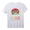 1980 Jahrgang Geburtstag Retro Vintage T-Shirt mit Kassette - Lustiges Geschenk für 42. Geburtstag, Männer & Frauen, Nostalgie & Originale Legenden