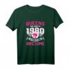 Damen HapOwl Geschenk Jahrgang 1980 - Birthday Queen T-Shirt für Frauen, Party Outfit und lustiges Statement