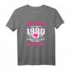 Damen HapOwl Geschenk Jahrgang 1980 - Birthday Queen T-Shirt für Frauen, Party Outfit und lustiges Statement