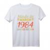 Lustiges 36. Geburtstag T-Shirt - Jahrgang 1984 März Vintage Geschenk für Männer und Frauen, Familienmitglieder & Freunde