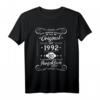 30. Geburtstag T-Shirt für Mann und Frau - Geburtsjahr 1992, Originelles Geschenk zum 30. Geburtstag
