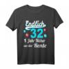 32. Geburtstag T-Shirt für Mann und Frau - Geschenkidee zum 32. Ehrentag, Jahrgang 1990, humorvoll und persönlich