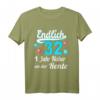 32. Geburtstag T-Shirt für Mann und Frau - Geschenkidee zum 32. Ehrentag, Jahrgang 1990, humorvoll und persönlich