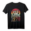 1978 Jahrgang Geburtstag Retro Vintage Herren Damen Geschenk T-Shirt - Lustiges Geschenk zum 44. Geburtstag mit Kassette Motiv