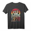 1978 Jahrgang Geburtstag Retro Vintage Herren Damen Geschenk T-Shirt - Lustiges Geschenk zum 44. Geburtstag mit Kassette Motiv