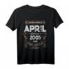 Lustiges 18. Geburtstag T-Shirt Jahrgang 2003 – Legendär seit April 2003, Vintage Stil, perfektes Geschenk für Sie & Ihn