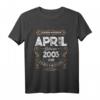 Lustiges 18. Geburtstag T-Shirt Jahrgang 2003 – Legendär seit April 2003, Vintage Stil, perfektes Geschenk für Sie & Ihn