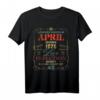 Lustiges 45. Geburtstag T-Shirt Jahrgang 1976 April - Vintage Geschenkidee für Sie und Ihn