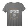Lustiges Vintage T-Shirt zum 49. Geburtstag - Jahrgang 1971 September Geschenkidee für Sie & Ihn, Familie & Freunde