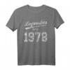 45. Geburtstag 1978 Legendär seit 1978 T-Shirt – Vintage Retro Geschenk für Damen und Herren zum Jubiläum