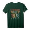 44. Geburtstag Legendär seit 1978 T-Shirt – Vintage Geburtstagsspruch für Jubiläum, Freunde und Familie