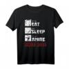 Eat Sleep Anime seit 2001 Geburtstag T-Shirt – Perfekte Geschenkidee für Anime-Fans, Jungen & Mädchen, Geburtstagsdeko für Männer & Frauen