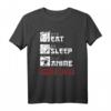 Eat Sleep Anime seit 2001 Geburtstag T-Shirt – Perfekte Geschenkidee für Anime-Fans, Jungen & Mädchen, Geburtstagsdeko für Männer & Frauen