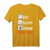 Eat Sleep Anime seit 2001 Geburtstag T-Shirt – Perfekte Geschenkidee für Anime-Fans, Jungen & Mädchen, Geburtstagsdeko für Männer & Frauen