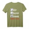 Eat Sleep Anime seit 2001 Geburtstag T-Shirt – Perfekte Geschenkidee für Anime-Fans, Jungen & Mädchen, Geburtstagsdeko für Männer & Frauen