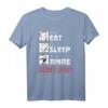 Eat Sleep Anime seit 2001 Geburtstag T-Shirt – Perfekte Geschenkidee für Anime-Fans, Jungen & Mädchen, Geburtstagsdeko für Männer & Frauen