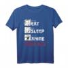 Eat Sleep Anime seit 2001 Geburtstag T-Shirt – Perfekte Geschenkidee für Anime-Fans, Jungen & Mädchen, Geburtstagsdeko für Männer & Frauen