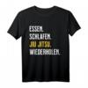 Jiu Jitsu Geschenk - Lustiges Essen Schlaf Jiu Jitsu T-Shirt für Männer, Frauen & Kinder | Ideal als Geschenk