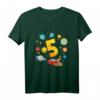 Kinder 5. Geburtstag Rakete Shirt - Weltraum Motiv für Jungen & Mädchen, perfektes Geschenk zum Geburtstag