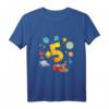 Kinder 5. Geburtstag Rakete Shirt - Weltraum Motiv für Jungen & Mädchen, perfektes Geschenk zum Geburtstag