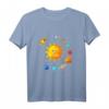 Kinder Sonnensystem T-Shirt mit Planeten, Sonne & Raketen – Buntes Weltraumdesign für Kinder zum Geburtstag & Weihnachten
