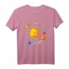 Kinder Sonnensystem T-Shirt mit Planeten, Sonne & Raketen – Buntes Weltraumdesign für Kinder zum Geburtstag & Weihnachten