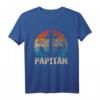 Papitän Kapitän Bester Papa Dad Daddy T-Shirt – Perfekt für Vatertag & maritime Papas, die das Meer lieben