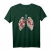 HapOwl T-Shirt mit Blumen und menschlicher Lunge – Perfektes Geschenk für Medizin- und Anatomie-Enthusiasten