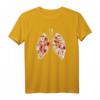 HapOwl T-Shirt mit Blumen und menschlicher Lunge – Perfektes Geschenk für Medizin- und Anatomie-Enthusiasten