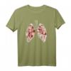 HapOwl T-Shirt mit Blumen und menschlicher Lunge – Perfektes Geschenk für Medizin- und Anatomie-Enthusiasten