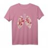 HapOwl T-Shirt mit Blumen und menschlicher Lunge – Perfektes Geschenk für Medizin- und Anatomie-Enthusiasten