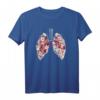 HapOwl T-Shirt mit Blumen und menschlicher Lunge – Perfektes Geschenk für Medizin- und Anatomie-Enthusiasten