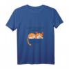 Niedliches Katzen T-Shirt für Damen – Arbeit oder Faulenzen mit lustigem Spruch und V-Ausschnitt